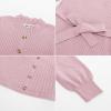 imageGRACE KARIN Girls Ribbed Knitted Sweater Dress Long Sleeve Casual Fall Winter Dress with Belt Size 514 YearsLight Pink