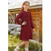 imageGRACE KARIN Girls Ribbed Knitted Sweater Dress Long Sleeve Casual Fall Winter Dress with Belt Size 514 YearsRed