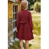 imageGRACE KARIN Girls Ribbed Knitted Sweater Dress Long Sleeve Casual Fall Winter Dress with Belt Size 514 YearsRed