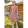 imageGRACE KARIN Girls Ribbed Knitted Sweater Dress Long Sleeve Casual Fall Winter Dress with Belt Size 514 YearsSalmon Pink