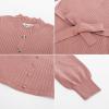 imageGRACE KARIN Girls Ribbed Knitted Sweater Dress Long Sleeve Casual Fall Winter Dress with Belt Size 514 YearsSalmon Pink