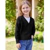 imageGRACE KARIN Girls VNeck Cardigan Button Up Knit Uniform Sweaters Size 512Black