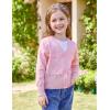 imageGRACE KARIN Girls VNeck Cardigan Button Up Knit Uniform Sweaters Size 512Pink