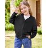 imageGRACE KARIN Girls VNeck Oversized Cardigan Fashion Batwing Sleeve Sweater 512YBlack