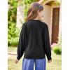 imageGRACE KARIN Girls VNeck Oversized Cardigan Fashion Batwing Sleeve Sweater 512YBlack