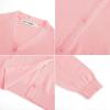 imageGRACE KARIN Girls VNeck Oversized Cardigan Fashion Batwing Sleeve Sweater 512YPink