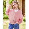 imageGRACE KARIN Girls VNeck Oversized Cardigan Fashion Batwing Sleeve Sweater 512YPink