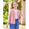 imageGRACE KARIN Girls VNeck Oversized Cardigan Fashion Batwing Sleeve Sweater 512YPink