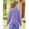 imageGRACE KARIN Girls VNeck Oversized Cardigan Fashion Batwing Sleeve Sweater 512YPurple