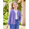 imageGRACE KARIN Girls VNeck Oversized Cardigan Fashion Batwing Sleeve Sweater 512YPurple