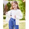 imageGRACE KARIN Girls VNeck Oversized Cardigan Fashion Batwing Sleeve Sweater 512YWhite