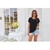 imageGRACE KARIN Womens Casual Work T Shirts Crew Neck Short Sleeve Blouse 2025 Summer Dressy Blouses Trendy OutfitsBlack