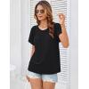 imageGRACE KARIN Womens Casual Work T Shirts Crew Neck Short Sleeve Blouse 2025 Summer Dressy Blouses Trendy OutfitsBlack