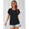 imageGRACE KARIN Womens Casual Work T Shirts Crew Neck Short Sleeve Blouse 2025 Summer Dressy Blouses Trendy OutfitsBlack