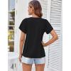 imageGRACE KARIN Womens Casual Work T Shirts Crew Neck Short Sleeve Blouse 2025 Summer Dressy Blouses Trendy OutfitsBlack