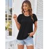 imageGRACE KARIN Womens Casual Work T Shirts Crew Neck Short Sleeve Blouse 2025 Summer Dressy Blouses Trendy OutfitsBlack