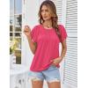 imageGRACE KARIN Womens Casual Work T Shirts Crew Neck Short Sleeve Blouse 2025 Summer Dressy Blouses Trendy OutfitsCherry Red