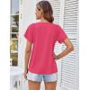 imageGRACE KARIN Womens Casual Work T Shirts Crew Neck Short Sleeve Blouse 2025 Summer Dressy Blouses Trendy OutfitsCherry Red