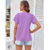 imageGRACE KARIN Womens Casual Work T Shirts Crew Neck Short Sleeve Blouse 2025 Summer Dressy Blouses Trendy OutfitsPurple