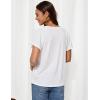 imageGRACE KARIN Womens Casual Work T Shirts Crew Neck Short Sleeve Blouse 2025 Summer Dressy Blouses Trendy OutfitsWhite