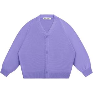 imageGRACE KARIN Girls VNeck Oversized Cardigan Fashion Batwing Sleeve Sweater 512YPurple