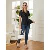 imageGRACE KARIN 2024 Womens Summer Tops Wrap V Neck Eyelet Top Ruffle Sleeve Peplum Casual T ShirtsBlack