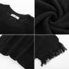 imageGRACE KARIN Womens Sleeveless Sweater Vest Fringe Cap Sleeve Sweater Casual Crew Neck Loose Fit Pullover Tank Tops S2XLBlack