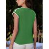 imageGRACE KARIN Womens Sweater Vest 2025 Summer Casual V Neck Cap Sleeve Button Down Sleeveless Knit TopGrass Green