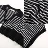 imageGRACE KARIN Womens Sweater Vest Top Striped V Neck Polo Summer Tank TopBlack