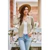 imageGRACE KARIN 2025 Womens 34 Sleeve Crochet Knit Button Down Cardigan Cropped Shrug Bolero Lightweight Sweaters TopsApricot