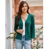 imageGRACE KARIN 2025 Womens 34 Sleeve Crochet Knit Button Down Cardigan Cropped Shrug Bolero Lightweight Sweaters TopsBright Green