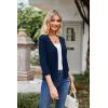 imageGRACE KARIN 2025 Womens 34 Sleeve Crochet Knit Button Down Cardigan Cropped Shrug Bolero Lightweight Sweaters TopsDark Blue