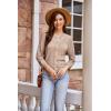 imageGRACE KARIN 2025 Womens 34 Sleeve Crochet Knit Button Down Cardigan Cropped Shrug Bolero Lightweight Sweaters TopsDeep Apricot