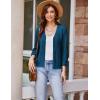 imageGRACE KARIN 2025 Womens 34 Sleeve Crochet Knit Button Down Cardigan Cropped Shrug Bolero Lightweight Sweaters TopsDenim Blue