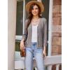 imageGRACE KARIN 2025 Womens 34 Sleeve Crochet Knit Button Down Cardigan Cropped Shrug Bolero Lightweight Sweaters TopsGray