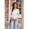 imageGRACE KARIN 2025 Womens 34 Sleeve Crochet Knit Button Down Cardigan Cropped Shrug Bolero Lightweight Sweaters TopsIvory White