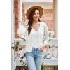 imageGRACE KARIN 2025 Womens 34 Sleeve Crochet Knit Button Down Cardigan Cropped Shrug Bolero Lightweight Sweaters TopsIvory White