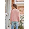 imageGRACE KARIN 2025 Womens 34 Sleeve Crochet Knit Button Down Cardigan Cropped Shrug Bolero Lightweight Sweaters TopsPink