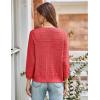 imageGRACE KARIN 2025 Womens 34 Sleeve Crochet Knit Button Down Cardigan Cropped Shrug Bolero Lightweight Sweaters TopsWatermelon Red