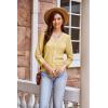 imageGRACE KARIN 2025 Womens 34 Sleeve Crochet Knit Button Down Cardigan Cropped Shrug Bolero Lightweight Sweaters TopsYellow