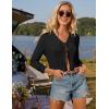 imageGRACE KARIN Cropped Cardigan for Women Tie Front 2025 Summer Lightweight 34 Sleeve Crochet Knit Bolero Shrug SweaterBlack