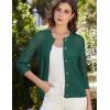 imageGRACE KARIN Women 34 Sleeve Crochet Cardigan 2025 Summer Cardigan Sweater Hollow Out Lightweight Gold Button CardiganGreen