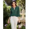 imageGRACE KARIN Women 34 Sleeve Crochet Cardigan 2025 Summer Cardigan Sweater Hollow Out Lightweight Gold Button CardiganGreen