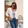 imageGRACE KARIN Womens 34 Sleeve Open Front Cropped Cardigan Summer Lightweight Hollow Out Knit ShrugIvory White