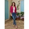 imageGRACE KARIN Womens 34 Sleeve Open Front Cropped Cardigan Summer Lightweight Hollow Out Knit ShrugRose Red