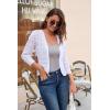 imageGRACE KARIN Womens 34 Sleeve Open Front Cropped Cardigan Summer Lightweight Hollow Out Knit ShrugWhite