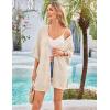 imageGRACE KARIN Womens Summer Short Sleeve Crochet Cardigan Sweaters Lightweight 2025 Oversized Knit Boho Kimono CardigansApricot