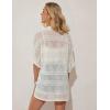 imageGRACE KARIN Womens Summer Short Sleeve Crochet Cardigan Sweaters Lightweight 2025 Oversized Knit Boho Kimono CardigansIvory White