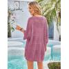 imageGRACE KARIN Womens Summer Short Sleeve Crochet Cardigan Sweaters Lightweight 2025 Oversized Knit Boho Kimono CardigansPink