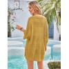 imageGRACE KARIN Womens Summer Short Sleeve Crochet Cardigan Sweaters Lightweight 2025 Oversized Knit Boho Kimono CardigansYellow